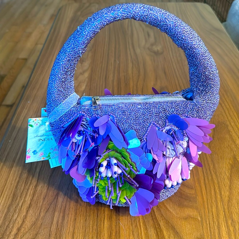 Handcrafted in India beaded bag